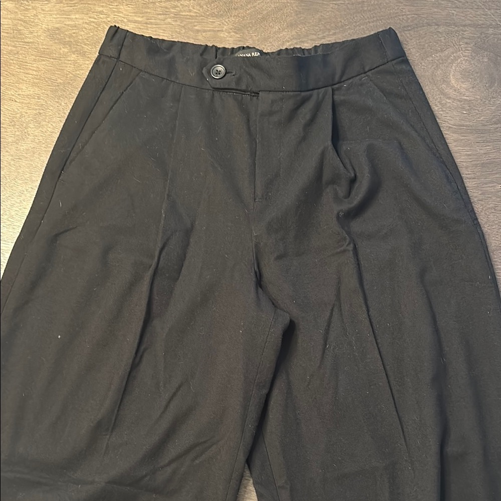 High waisted wide leg trousers